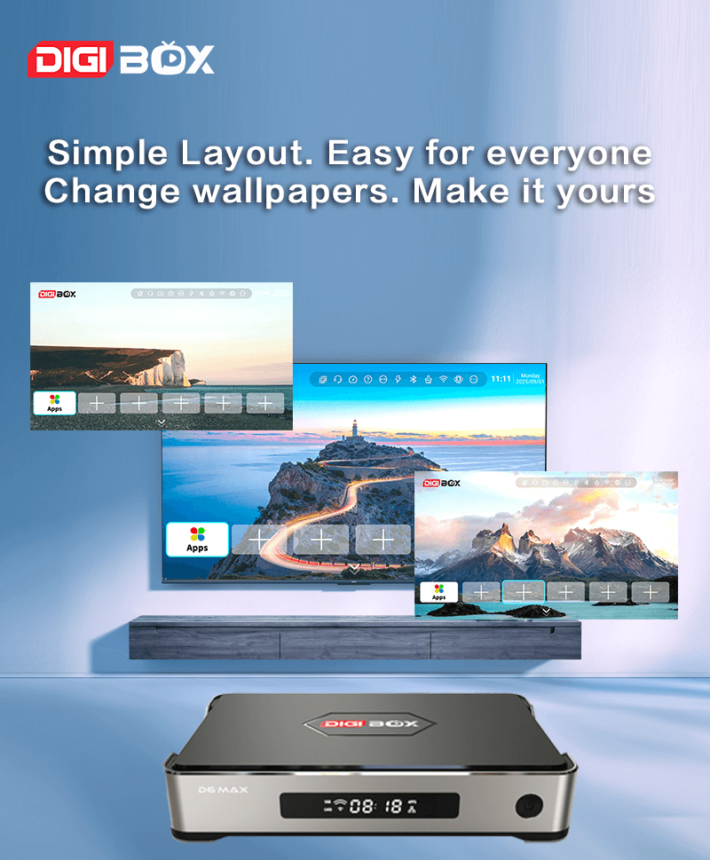 D6 MAX Change wallpapers.Simple Layout.