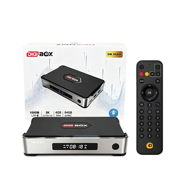 D6 MAX TV BOX & remote control